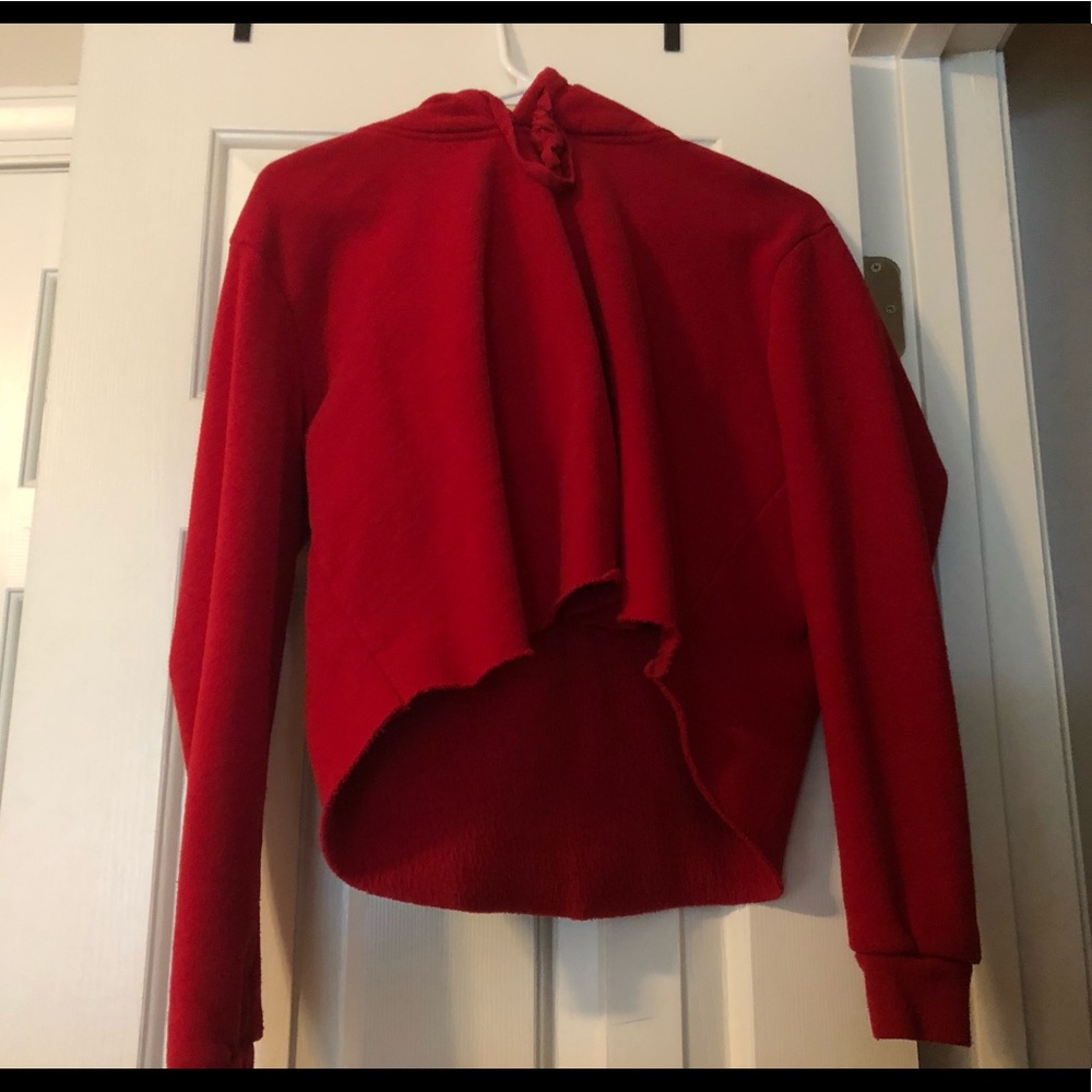 Brandy Melville Red Cropped Hoodie
